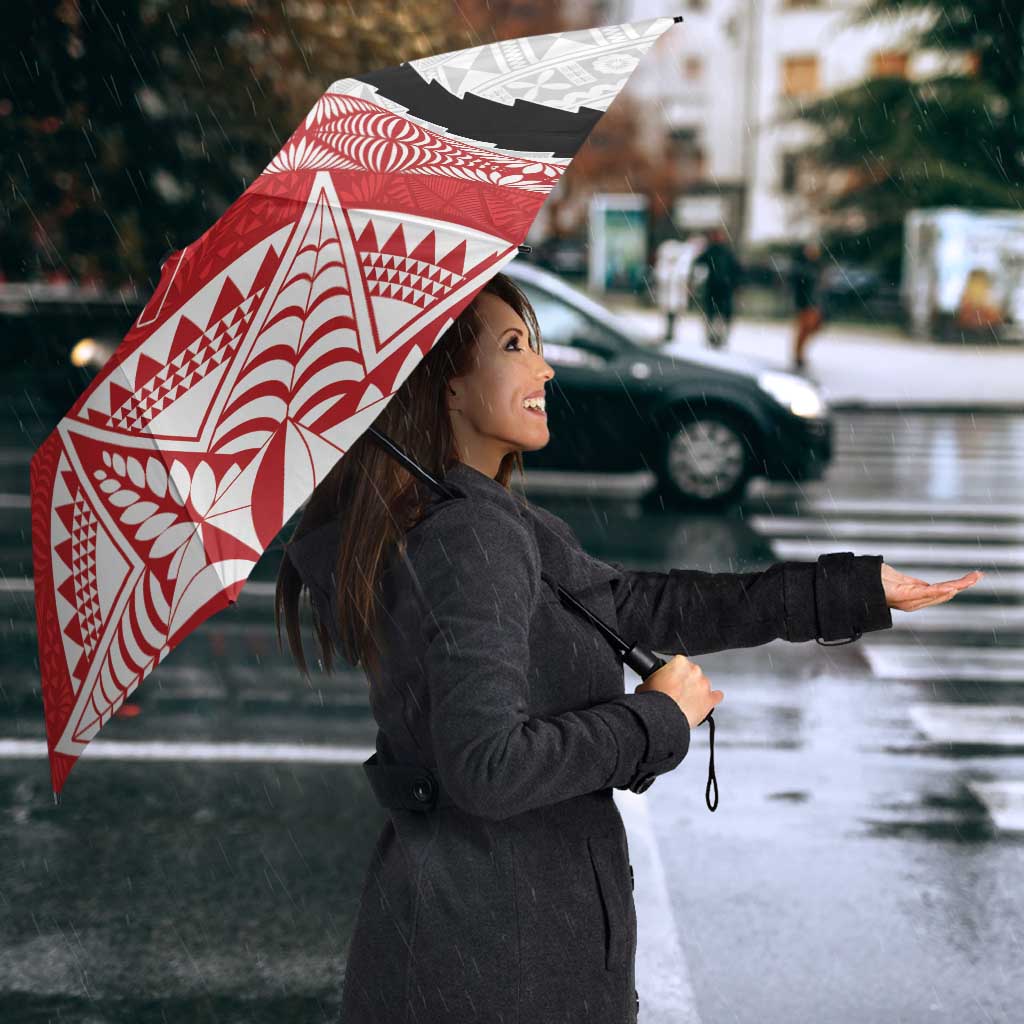Fiji and Tonga Rugby Custom Umbrella Flying Fijians Ikale Tahi Together Pacific - Polynesian Pride