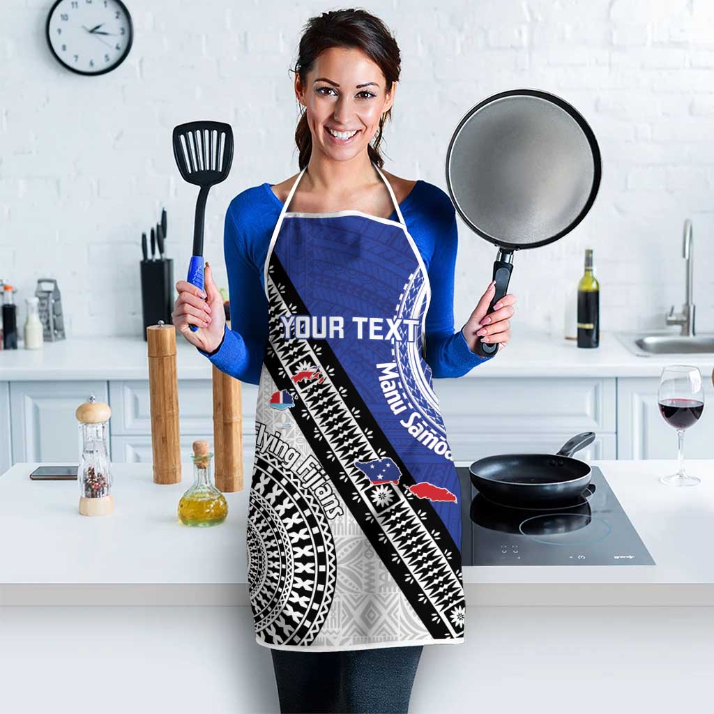 Fiji an Samoa Rugby Custom Apron Flying Fijians Manu Samoa Together Pacific - Polynesian Pride