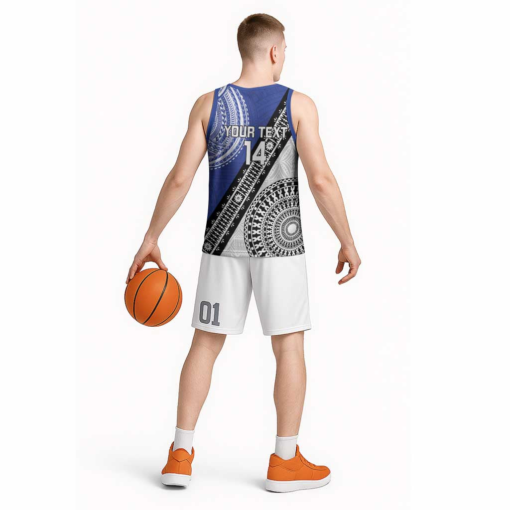 Fiji an Samoa Rugby Custom Basketball Jersey Flying Fijians Manu Samoa Together Pacific - Polynesian Pride
