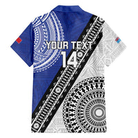 Fiji an Samoa Rugby Custom Family Matching Tank Maxi Dress and Hawaiian Shirt Flying Fijians Manu Samoa Together Pacific LT14 - Polynesian Pride