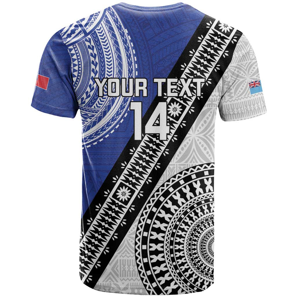 Fiji an Samoa Rugby Custom T Shirt Flying Fijians Manu Samoa Together Pacific - Polynesian Pride