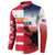 USA and Japan Rugby Custom Button Sweatshirt Eagles Brave Blossoms Together Pacific - Polynesian Pride
