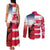 USA and Japan Rugby Custom Couples Matching Tank Maxi Dress and Long Sleeve Button Shirt Eagles Brave Blossoms Together Pacific - Polynesian Pride