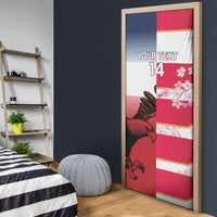 USA and Japan Rugby Custom Door Cover Eagles Brave Blossoms Together Pacific LT14 - Polynesian Pride