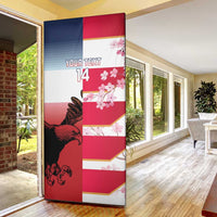 USA and Japan Rugby Custom Door Cover Eagles Brave Blossoms Together Pacific LT14 - Polynesian Pride