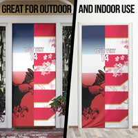 USA and Japan Rugby Custom Door Cover Eagles Brave Blossoms Together Pacific LT14 - Polynesian Pride