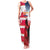 USA and Japan Rugby Custom Family Matching Tank Maxi Dress and Hawaiian Shirt Eagles Brave Blossoms Together Pacific - Polynesian Pride