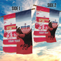 USA and Japan Rugby Custom Garden Flag Eagles Brave Blossoms Together Pacific LT14 - Polynesian Pride