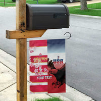 USA and Japan Rugby Custom Garden Flag Eagles Brave Blossoms Together Pacific LT14 - Polynesian Pride
