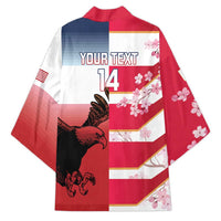 USA and Japan Rugby Custom Kimono Eagles Brave Blossoms Together Pacific - Polynesian Pride