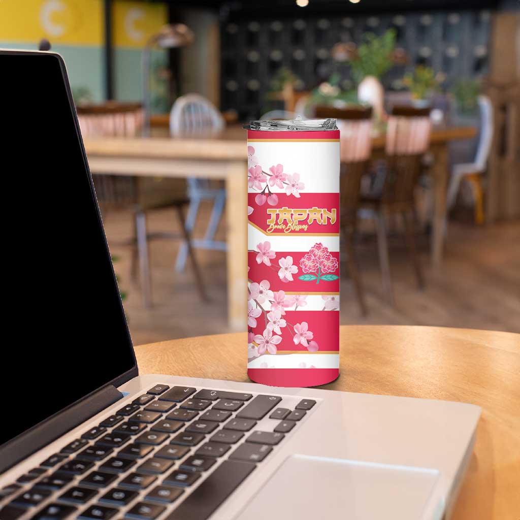 USA and Japan Rugby Skinny Tumbler Eagles Brave Blossoms Together Pacific - Polynesian Pride