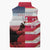 USA and Japan Rugby Custom Sleeveless Puffer Jacket Eagles Brave Blossoms Together Pacific - Polynesian Pride