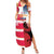 USA and Japan Rugby Custom Summer Maxi Dress Eagles Brave Blossoms Together Pacific - Polynesian Pride
