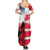 USA and Japan Rugby Custom Summer Maxi Dress Eagles Brave Blossoms Together Pacific - Polynesian Pride