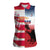 USA and Japan Rugby Custom Women Sleeveless Polo Shirt Eagles Brave Blossoms Together Pacific - Polynesian Pride