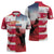 USA and Japan Rugby Custom Zipper Polo Shirt Eagles Brave Blossoms Together Pacific - Polynesian Pride