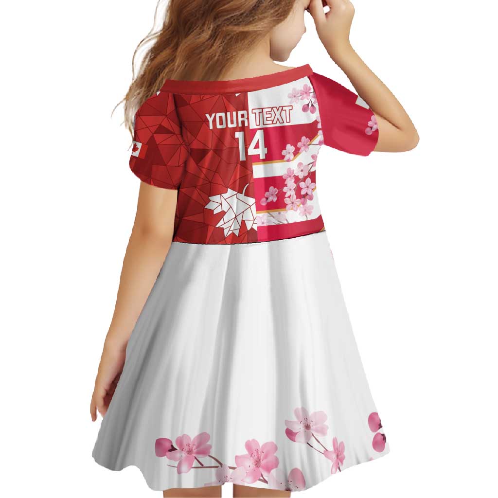 Canada and Japan Rugby Custom Family Matching Long Sleeve Bodycon Dress and Hawaiian Shirt Canucks Brave Blossoms Together Pacific LT14 - Polynesian Pride