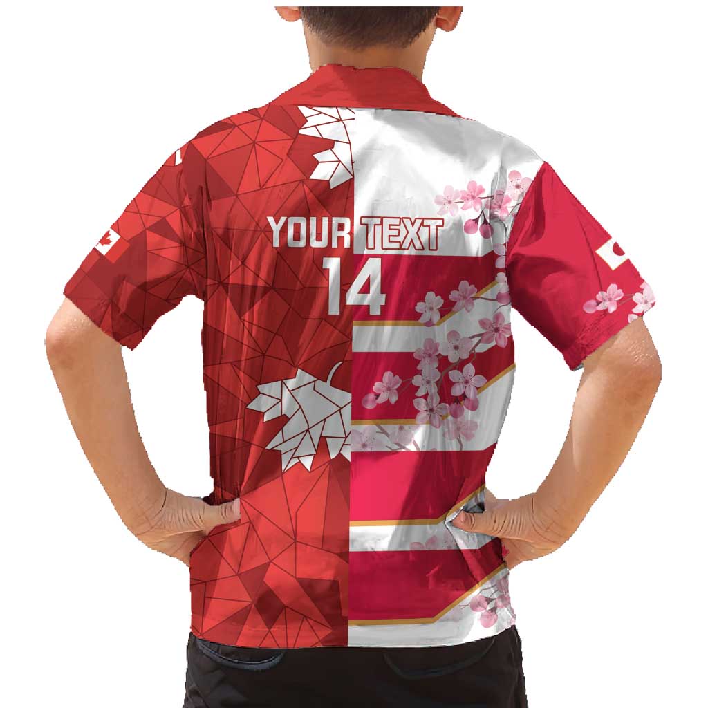 Canada and Japan Rugby Custom Family Matching Mermaid Dress and Hawaiian Shirt Canucks Brave Blossoms Together Pacific LT14 - Polynesian Pride