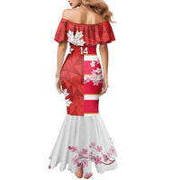 Canada and Japan Rugby Custom Family Matching Mermaid Dress and Hawaiian Shirt Canucks Brave Blossoms Together Pacific LT14 - Polynesian Pride