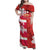 Canada and Japan Rugby Custom Family Matching Off Shoulder Maxi Dress and Hawaiian Shirt Canucks Brave Blossoms Together Pacific - Polynesian Pride