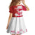 Canada and Japan Rugby Custom Family Matching Off Shoulder Short Dress and Hawaiian Shirt Canucks Brave Blossoms Together Pacific - Polynesian Pride