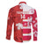 Canada and Japan Rugby Custom Family Matching Off Shoulder Short Dress and Hawaiian Shirt Canucks Brave Blossoms Together Pacific - Polynesian Pride