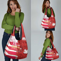 Canada and Japan Rugby Custom Grocery Bag Canucks Brave Blossoms Together Pacific - Polynesian Pride