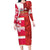 Canada and Japan Rugby Custom Long Sleeve Bodycon Dress Canucks Brave Blossoms Together Pacific - Polynesian Pride