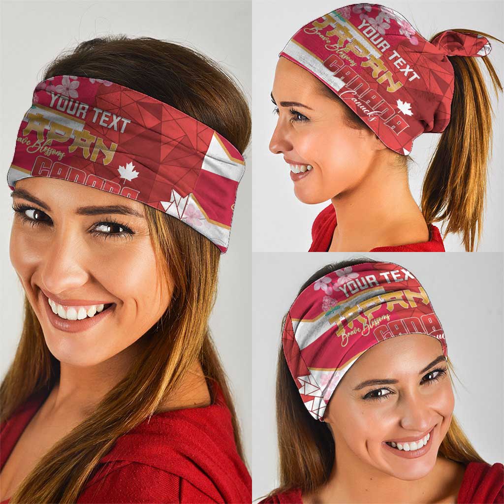 Canada and Japan Rugby Custom Neck Gaiter Canucks Brave Blossoms Together Pacific - Polynesian Pride