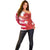 Canada and Japan Rugby Custom Off Shoulder Sweater Canucks Brave Blossoms Together Pacific - Polynesian Pride