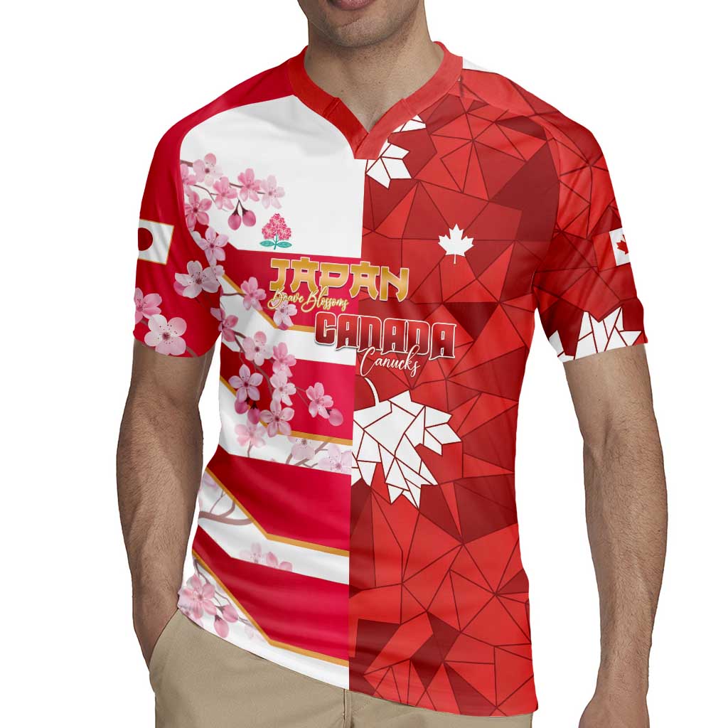 Canada and Japan Rugby Custom Rugby Jersey Canucks Brave Blossoms Together Pacific - Polynesian Pride