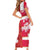 Canada and Japan Rugby Custom Short Sleeve Bodycon Dress Canucks Brave Blossoms Together Pacific - Polynesian Pride