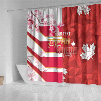 Canada and Japan Rugby Custom Shower Curtain Canucks Brave Blossoms Together Pacific LT14 - Polynesian Pride