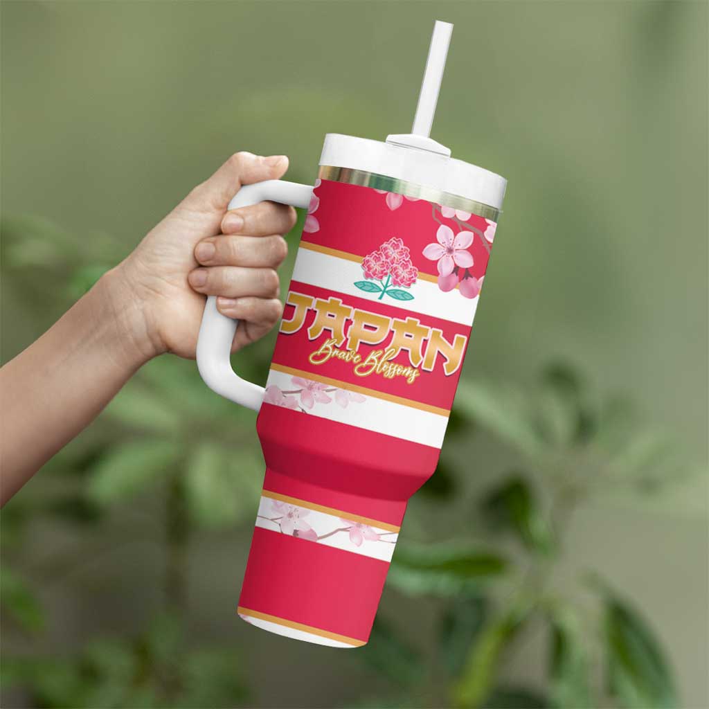 Canada and Japan Rugby Tumbler With Handle Canucks Brave Blossoms Together Pacific - Polynesian Pride