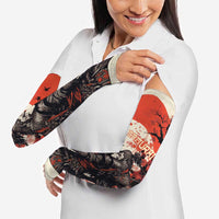 Samurai Warrior Japan Arm Sleeves Red-blossomed Tree Classic Japanese Stylized - Polynesian Pride
