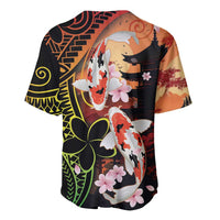 Hawaiian and Japanese Baseball Jersey Koi Fish With Kanaka Polynesian Tattoo LT14 - Polynesian Pride