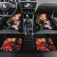 Hawaiian and Japanese Car Mats Koi Fish With Kanaka Polynesian Tattoo - Polynesian Pride