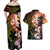 Hawaiian and Japanese Couples Matching Off Shoulder Maxi Dress and Hawaiian Shirt Koi Fish With Kanaka Polynesian Tattoo - Polynesian Pride