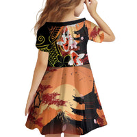 Hawaiian and Japanese Family Matching Summer Maxi Dress and Hawaiian Shirt Koi Fish With Kanaka Polynesian Tattoo LT14 - Polynesian Pride