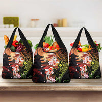 Hawaiian and Japanese Grocery Bag Koi Fish With Kanaka Polynesian Tattoo - Polynesian Pride