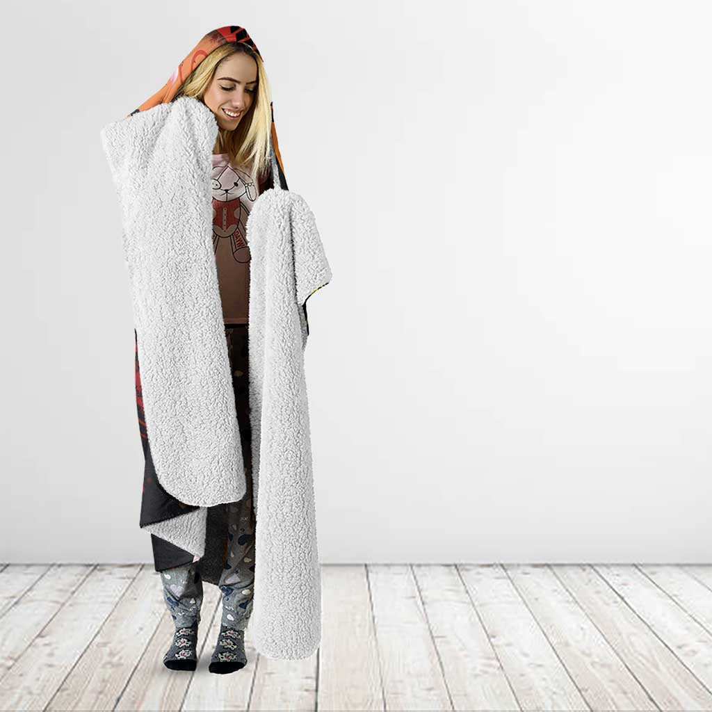 Hawaiian and Japanese Hooded Blanket Koi Fish With Kanaka Polynesian Tattoo - Polynesian Pride