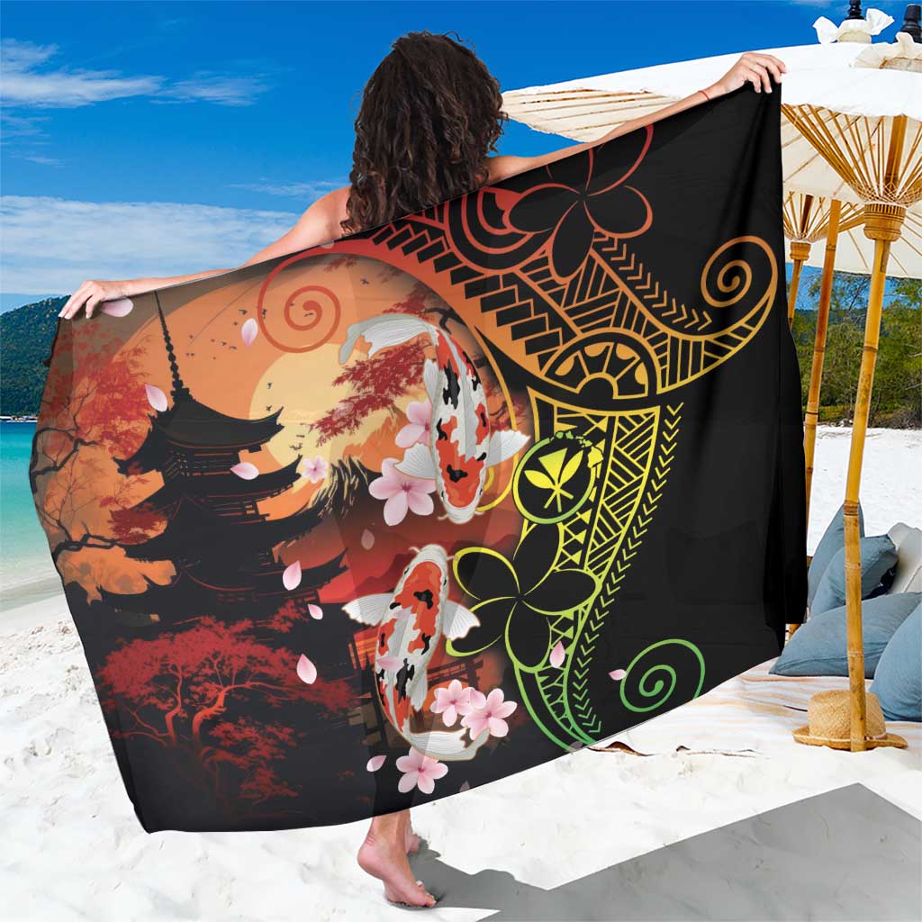 Hawaiian and Japanese Sarong Koi Fish With Kanaka Polynesian Tattoo - Polynesian Pride
