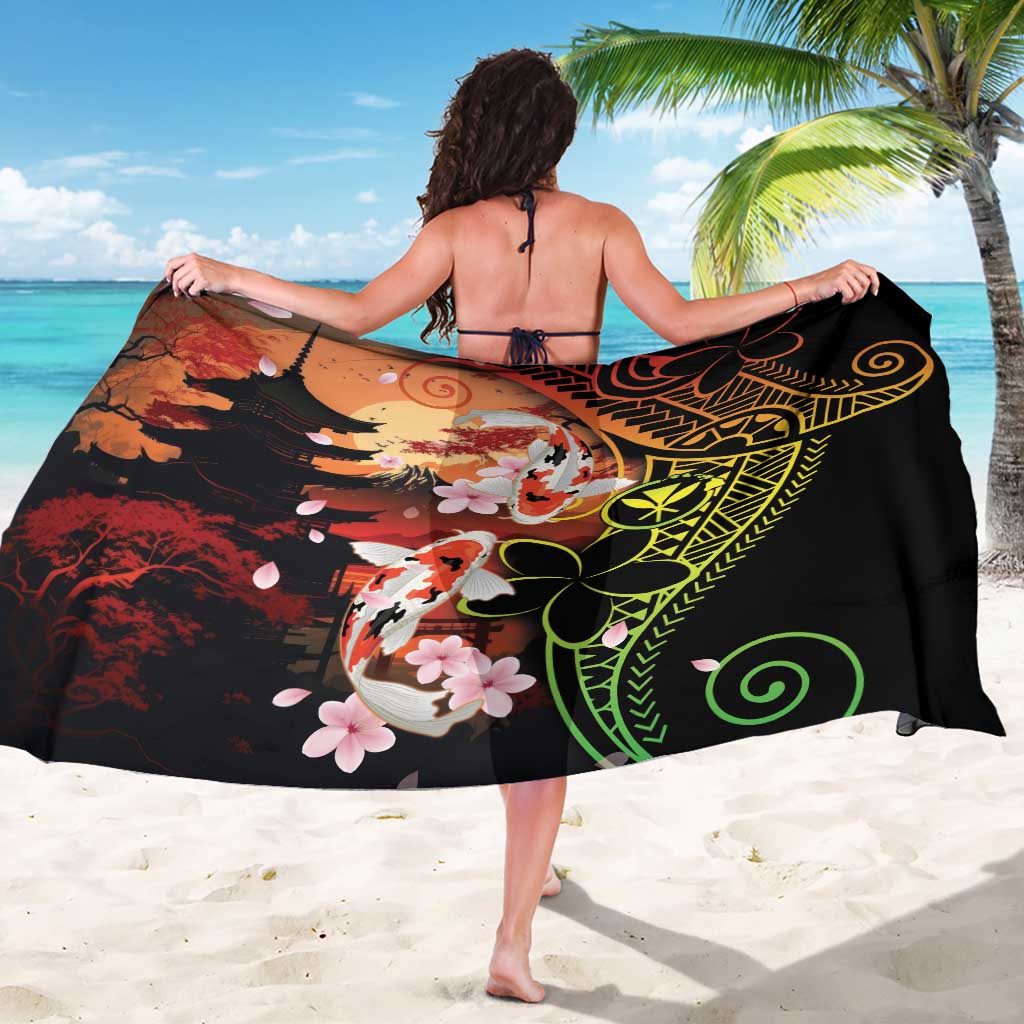 Hawaiian and Japanese Sarong Koi Fish With Kanaka Polynesian Tattoo - Polynesian Pride