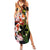 Hawaiian and Japanese Summer Maxi Dress Koi Fish With Kanaka Polynesian Tattoo - Polynesian Pride
