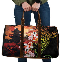 Hawaiian and Japanese Travel Bag Koi Fish With Kanaka Polynesian Tattoo - Polynesian Pride
