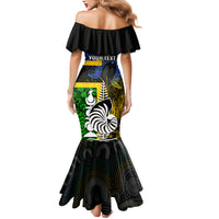 Personalised South Sea Islanders Mermaid Dress Kanakas With New Caledonia Coat Of Arms LT14 - Polynesian Pride