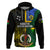 Personalised South Sea Islanders Hoodie Kanakas With Vanuatu Coat Of Arms LT14 Black - Polynesian Pride