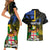 Personalised South Sea Islanders Couples Matching Short Sleeve Bodycon Dress and Hawaiian Shirt Kanakas With Fiji Coat Of Arms LT14 - Polynesian Pride