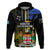 Personalised South Sea Islanders Hoodie Kanakas With Fiji Coat Of Arms LT14 Black - Polynesian Pride