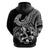 Personalised Polynesia Hoodie Fish Hook Tattoo Go Fishing Polynesian Pattern Black LT14 - Polynesian Pride